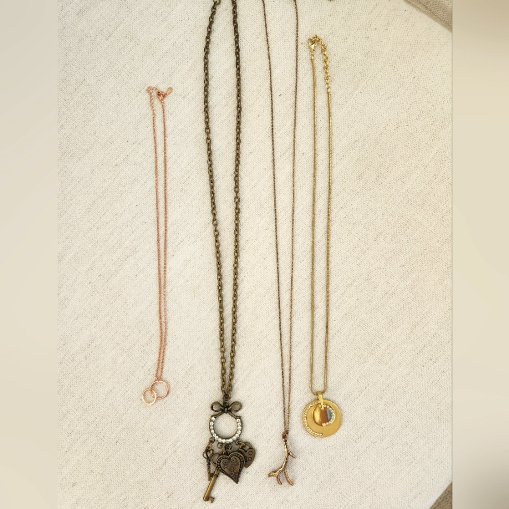 Gold and Bronze Necklace Set